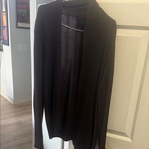 All Saints Men's Open-Front Shawl Collar Cardigan - Dark Brown